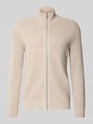 Marc O'Polo Regular Fit Strickjacke aus reiner Baumwolle in Hellgrau, ...