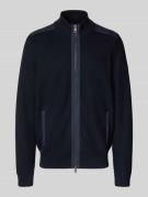 bugatti Strickjacke mit Stehkragen in Marine, Größe L