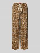 HUGO Wide Leg Pyjama-Hose aus Modal-Mix in Beige, Größe L