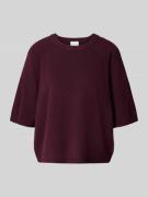 comma Strickpullover mit 3/4-Arm in Bordeaux, Größe L