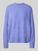 Vero Moda Relaxed Fit Pullover mit Woll-Anteil Modell 'BOOM' in Hellbl...