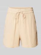 QS Shorts mit Strukturmuster in Beige, Größe 40