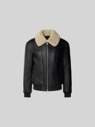 Moose Knuckles Regular Fit Jacke aus echtem Lammleder in Black, Größe ...