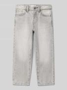 Mango Jeans im Used-Look mit Eingrifftaschen in Mittelgrau Melange, Gr...