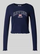 Review Longsleeve mit Muschelsaum in Marine, Größe L