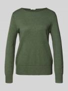 Christian Berg Woman Strickpullover mit U-Boot-Ausschnitt in Oliv Mela...
