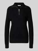 Christian Berg Woman Strickpullover mit Troyer-Kragen in Black, Größe ...