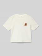 Only Regular Fit T-Shirt aus reiner Baumwolle Modell 'REX' in Weiss, G...