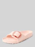 Birkenstock Slides mit Logo-Prägung Modell 'Eva' in Hellrosa, Größe 36