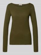 Marc O'Polo Regular Fit Langarmshirt aus reiner Baumwolle in Oliv, Grö...