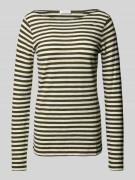 Marc O'Polo Slim Fit Langarmshirt aus reiner Baumwolle in Khaki, Größe...