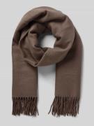 Kurt Beines Schal mit Fransen in Taupe, Größe 1