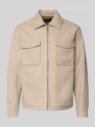 MCNEAL Regular Fit Hemdjacke mit Kentkragen in Sand Melange, Größe S