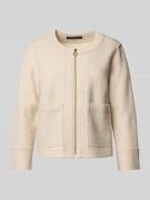 Betty Barclay Blazer aus Viskose-Wolle-Mix mit Reißverschluss in Beige...