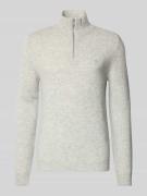 MCNEAL Strickpullover aus Lammwolle in Mittelgrau Melange, Größe L