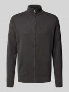 Tom Tailor Regular Fit Strickjacke aus reiner Baumwolle in Anthrazit, ...