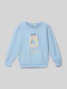 Steiff Sweatshirt mit Rundhalsausschnitt in Bleu, Größe 104