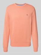 Fynch-Hatton Strickpullover mit Rundhalsausschnitt in Apricot, Größe L