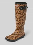 Hunter Gummistiefel mit Label-Detail in Mittelbraun, Größe 36