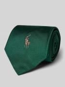 Polo Ralph Lauren Seidenkrawatte mit Logo-Stitching in Bottle, Größe 1