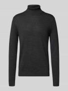 Christian Berg Men Pullover aus Woll-Mix mit Rollkragen in Anthrazit M...