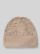 MCNEAL Strickmütze aus Kaschmir mit breitem Umschlag in Sand Melange, ...