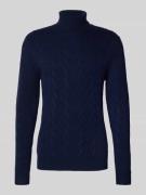 Christian Berg Men Rollkragenpullover aus Wolle-Kaschmir-Mix in Marine...