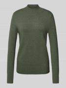 Christian Berg Woman Strickpullover mit Stehkragen in Oliv Melange, Gr...