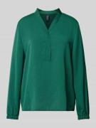 Marc Cain Regular Fit Bluse mit V-Ausschnitt in Dunkelgruen, Größe 38