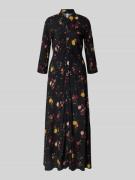 YAS Maxikleid mit Knopfleiste Modell 'SAVANNA' in Black, Größe S