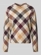 comma Strickpullover mit Rundhalsausschnitt in Beige, Größe 34