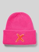Unio Beanie mit Kaschmir-Anteil in Neon Pink, Größe 1