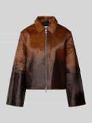 Samsøe Samsøe Jacke mit Umlegekragen Modell 'SALYLO' in Dunkelbraun, G...