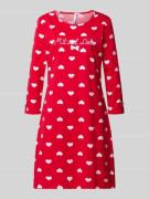 LOUIS & LOUISA Relaxed Fit Nachthemd mit Statement-Stitching in Rot, G...