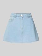 Neo Noir Jeansrock mit Eingrifftaschen Modell 'Coddie' in Hellblau, Gr...