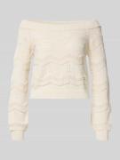 Only Cropped Strickpullover aus Baumwoll-Mix Modell 'VILDA LIFE' in Be...