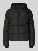 Pieces Regular Fit Steppjacke mit Kapuze Modell 'BEE NEW' in Black, Gr...