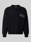 ANOTHER COTTON LAB Strickpullover mit Label-Details in Black, Größe L
