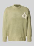 ANOTHER COTTON LAB Strickpullover mit Stehkragen in Hellgruen, Größe L
