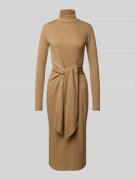 Lauren Ralph Lauren Midikleid mit Rollkragen Modell 'VAUREEN' in Camel...