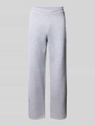 REVIEW Straight Leg Sweatpants mit elastischem Bund in Hellgrau Melang...