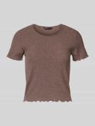 Only Slim Fit T-Shirt mit Viskose-Anteil Modell 'EMMA' in Mittelbraun,...