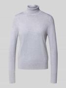 Christian Berg Woman Rollkragenpullover aus Viskose-Mix in Hellgrau Me...