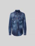 Dsquared2 Freizeithemd mit Druckknopfleiste in Jeansblau, Größe 48