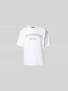 Dsquared2 Loose Fit T-Shirt mit Logo-Print in Weiss, Größe L