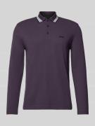 BOSS Green Regular Fit Poloshirt aus reiner Baumwolle in Purple, Größe...