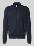 bugatti Sweatjacke mit Stehkragen in Marine, Größe L