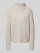 MOS MOSH Wollpullover mit Stehkragen Modell 'Thyra' in Hellgrau Melang...
