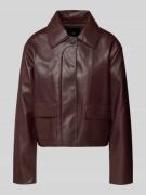 Mango Jacke in Leder-Optik Modell 'SABINA' in Bordeaux, Größe M