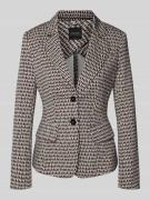 Marc Cain Slim Fit Blazer mit Reverskragen in Mittelgrau, Größe 36